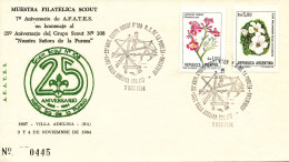 Argentina Cover SCOUTING 25th. Anniversary 3-4/11-1984 With Nice Cachet - Lettres & Documents