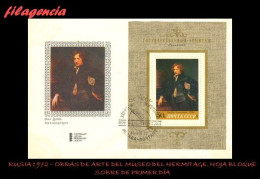 RUSIA SPD-FDC. 1972-29 OBRAS DE ARTE DEL MUSEO DEL HERMITAGE. HOJA BLOQUE - FDC