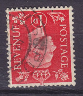 Great Britain 1937 Mi. 199 Z, 1 Pence King George VI., Inverted Kopfstehende Wmk. (2 Scans) - Usados