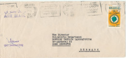 Egypt Cover Sent Air Mail To Denmark 1973 Single Franked - Lettres & Documents