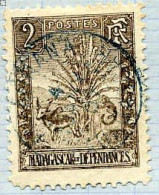 Madagascar Poste Obl Yv: 64 Mi:60 Arbre Du Voyageur & Zébu (TB Cachet Rond) - Used Stamps