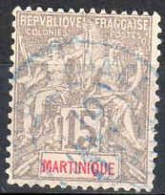 Martinique Poste Obl Yv: 46 Mi:41 Groupe Allégorique Mouchon (TB Cachet Rond) - Nuevos