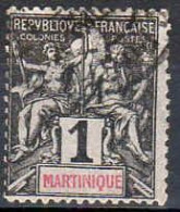Martinique Poste Obl Yv: 31 Mi:26 Groupe Allégorique Mouchon (Beau Cachet Rond) - Ungebraucht