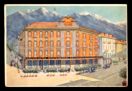 ITALIE - DOMODOSSOLA - MILANO HOTEL SCHWEIZERHOF VILLE ET POSTE - CARTE ILLUSTREE - Autres & Non Classés