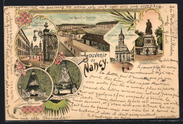 Lithographie Nancy, Rue De La Constitution, Les Nouvelles Casernes  - Nancy