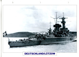 Fiche Navires De Guerre Navires De Ligne ALLEMAGNE 1931 -  DEUTSCHLAND LUTZOW - Sonstige & Ohne Zuordnung