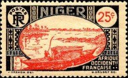 Niger Poste N** Yv:36 Mi:37 Embarcation Sur Le Niger (Dent(s) 1 Peu Courte) Voir Scan - Nuevos