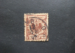 ALLEMAGNE DEUTSCHLAND GERMANIA GERMANY III REICH 1889 -1900 Value Stamp & Imperial Eagle VARIETA !! BRUN ROUGE !!!! - Usados