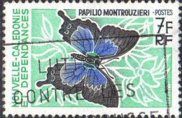 Nle-Calédonie Poste Obl Yv: 341 Mi:438 Papilio Montrouzieri (Belle Obl.mécanique) (Thème) - Papillons