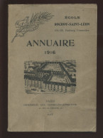 PARIS - ANNUAIRE 1916 DE L'ECOLE ROCROY-SAINT-LEON, 108 FAUBOURG POISSONNIERE - Parigi