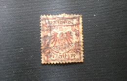 ALLEMAGNE DEUTSCHLAND GERMANIA GERMANY III REICH 1889 -1900 Value Stamp & Imperial Eagle VARIETA !! BRUN ROUGE !!!! - Gebruikt