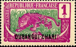 Oubangui Poste N** Yv:25 Mi:25 Panthère - Unused Stamps