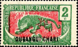 Oubangui Poste N* Yv:26 Mi:26 Panthère (sans Gomme) - Unused Stamps