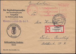 AFS Der Bezirksbürgermeister Von Berlin-Tempelhof 27.9.44 Auf Orts-R-Brief - Sonstige & Ohne Zuordnung