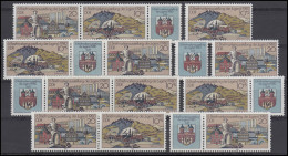 2532-2533 Briefmarkenausstellung Zella-Mehlis 1980, 6 ZD + 2 Ezm, Set Postfrisch - Zusammendrucke