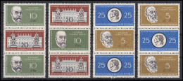 795-798 Humboldt-Uni Berlin, 8 Zusammendrucke Und 4 Einzelmarken, Set ** - Zusammendrucke