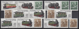 2562-2565 Eisenbahn / Schmalspurbahnen, 12 ZD + 4 Ezm, Set Postfrisch ** - Se-Tenant