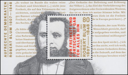 Block 89 Aufrechte Demokraten: Robert Blum, ** Postfrisch - Unused Stamps