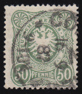 44IIca Freimarke Reichsadler 50 Pfennig, O Geprüft BPP - Gebraucht