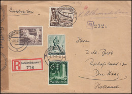 Zensur Oberkommando Der Wehrmacht R-Brief 747+714+739+745, SONDERSHAUSEN 8.10.40 - Lettres & Documents