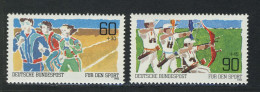 1127-1128 Sporthilfe Dauerlauf Und Bogenschießen 1982, Satz Postfrisch ** - Neufs