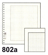 LINDNER Blanko-Blätter 802a 272x296 Weiß / Schwarze Linie / Netz, 10er-Pack - Blanco Pagina's