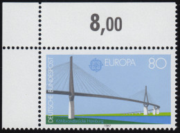 1322 Europa Köhlbrandbrücke 80 Pf  ** Ecke O.l. - Neufs