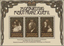 Liechtenstein Block 11 Geburtstag Von Fürst Franz Josef II., Postfrisch ** / MNH - Nuevos