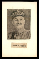 GUERRE 14/18 - PORTRAIT DU GENERAL ANTOINE BAUCHERON DE BOISSOUDY (1864-1926) - FORMAT 13.8 X 8.8 CM - Documents Historiques