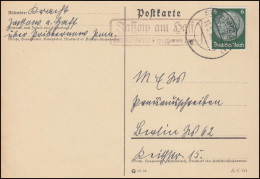 Landpost Jassow Am Haff über Pribbernow (Kreis Cammin Pommern) 13.5.1936 - Lettres & Documents