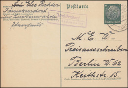 Landpost Jänickendorf über LUCKENWALDE LAND 18.5.1936 Auf Postkarte Nach Berlin - Cartas & Documentos