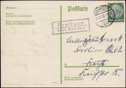 Landpost Neulögow über GRANSEE LAND 11.5.1936 Auf Postkarte  - Cartas & Documentos