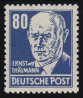 SBZ 226ax Ernst Thälmann 80 Pf, Dunkelutramarin, ** - Ungebraucht
