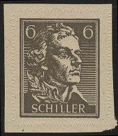 SBZ 107Baya Schiller 6 Pf, Ohne WZ., Orangebraun, ** - Mint