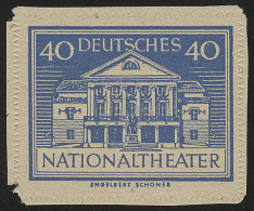 SBZ 111Bya Nationaltheater Weimar 40 Pf, Ohne WZ, ** - Nuevos