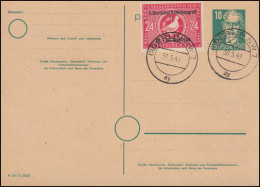 Postkarte P 35/01 Bebel 10 Pf. DV M 301/C 8088 Mit 233I Gefälligkeits-O 30.5.49  - Gebraucht