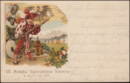 Bayern Privatpostkarte PP 7 XII. Deutsches Bundesschießen Nürnberg 1897, 5.7.97 - Entiers Postaux