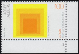 1674 Europa 100 Pf Albers ** FN1 - Unused Stamps