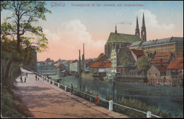 AK Görlitz: Neissepartie In Der Altstadt Mit Peterskirche, GÖRLITZ 18.3.1916 - Sonstige & Ohne Zuordnung