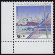 1651 Sporthilfe 80+40 Pf Olympiapark ** Ecke U.l. - Unused Stamps