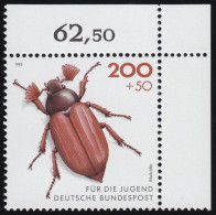 1670 Feld-Maikäfer 200+80 Pf ** Ecke O.r. - Unused Stamps