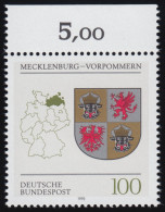 1661 Mecklenburg-Vorpommern 100 Pf ** Oberrand - Unused Stamps