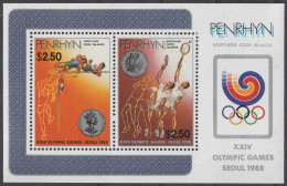 Penrhyn: 1988, Blockausgabe: Mi. Nr. 80, Olympische Sommerspiele 1988, Seoul. **/MNH - Estate 1988: Seul