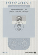 ETB 35/2007 Heinrich Friedrich Carl Freiherr Vom Und Zum Stein, Politiker - 2001-2010