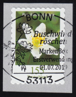3484 Blume Buschwindröschen 155 Cent, Selbstkl. Von Der Rolle, EV-O BONN 1.7.19 - Usati