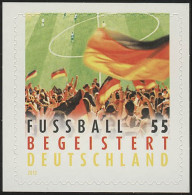 2936 Fußball, Selbstklebend NEUTRALE Folie, 10 Einzelmarken, Alle ** - Unused Stamps