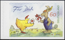 3066 Cartoon Ostern, Selbstklebend NEUTRALE Folie, 10 Einzelmarken, Alle ** - Neufs