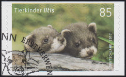 3294 Tierkinder - Iltis, Selbstklebend Auf Neutraler Folie, EV-O Bonn - Used Stamps