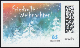 3730 Friedvolle Weihnachten, Selbstklebend Auf Neutraler Folie, ** Postfrisch - Unused Stamps