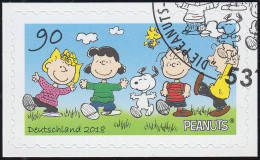 3372 Die Peanuts-Rasselbande, Selbstklebend Auf Neutraler Folie EV-O Bonn 1.3.18 - Used Stamps